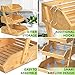 KOMFORA Bamboo Fruit Basket 3-Tier - Premium Produce Basket for Kitchen w/ 2 Hangers - Durable & Easy to Assemble Stand for Countertop - Perfect Holder for Vegetables, Bread, Snacks & More