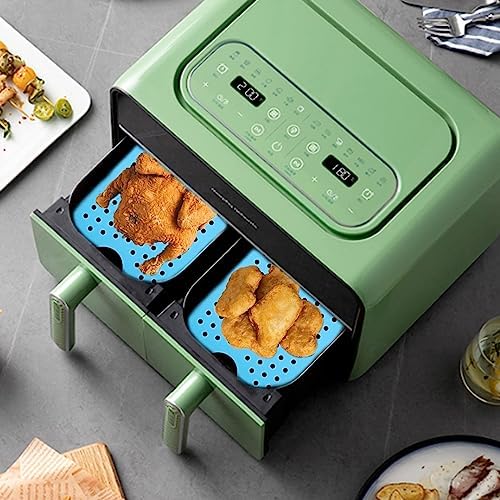 4 Pack Tower Air Fryer Accessories,5.1 x7.87' Silicone Air Fryer Liners,Reusable Double Basket Air Fryer Accessories for Tower,AirFryer Liner Hot Pads for Multifunction Kitchen Accessories