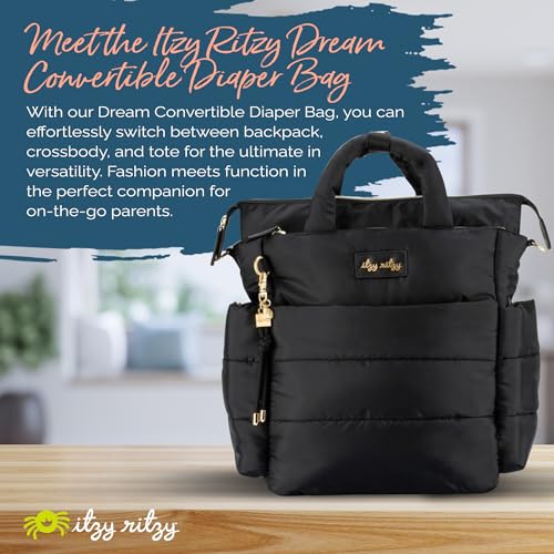 image for Itzy Ritzy Dream Convertible Diaper Bag Tote Backpack - Baby Diaper Ba