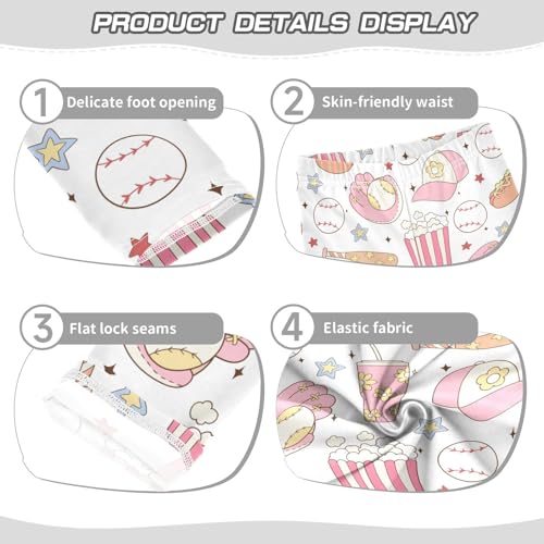 Pink Girly Sports Girls Leggings,Workout Leggings for Girls Toddler Athletic Leggings Size for 3-10T3