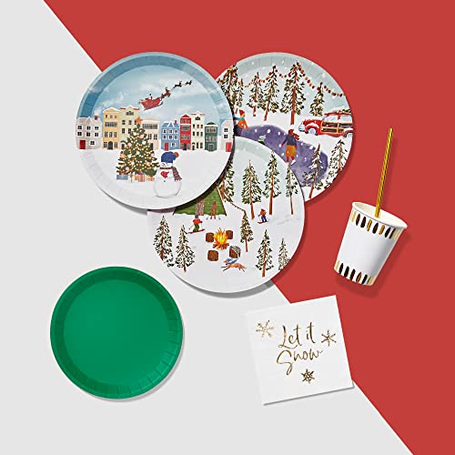 Coterie Winter Wonderland Paper Plates For Christmas Party, Holiday Party, Winter Party, Kids Birthday Set Of 10 | 9.25" Dinner Paper Plates #TOP7