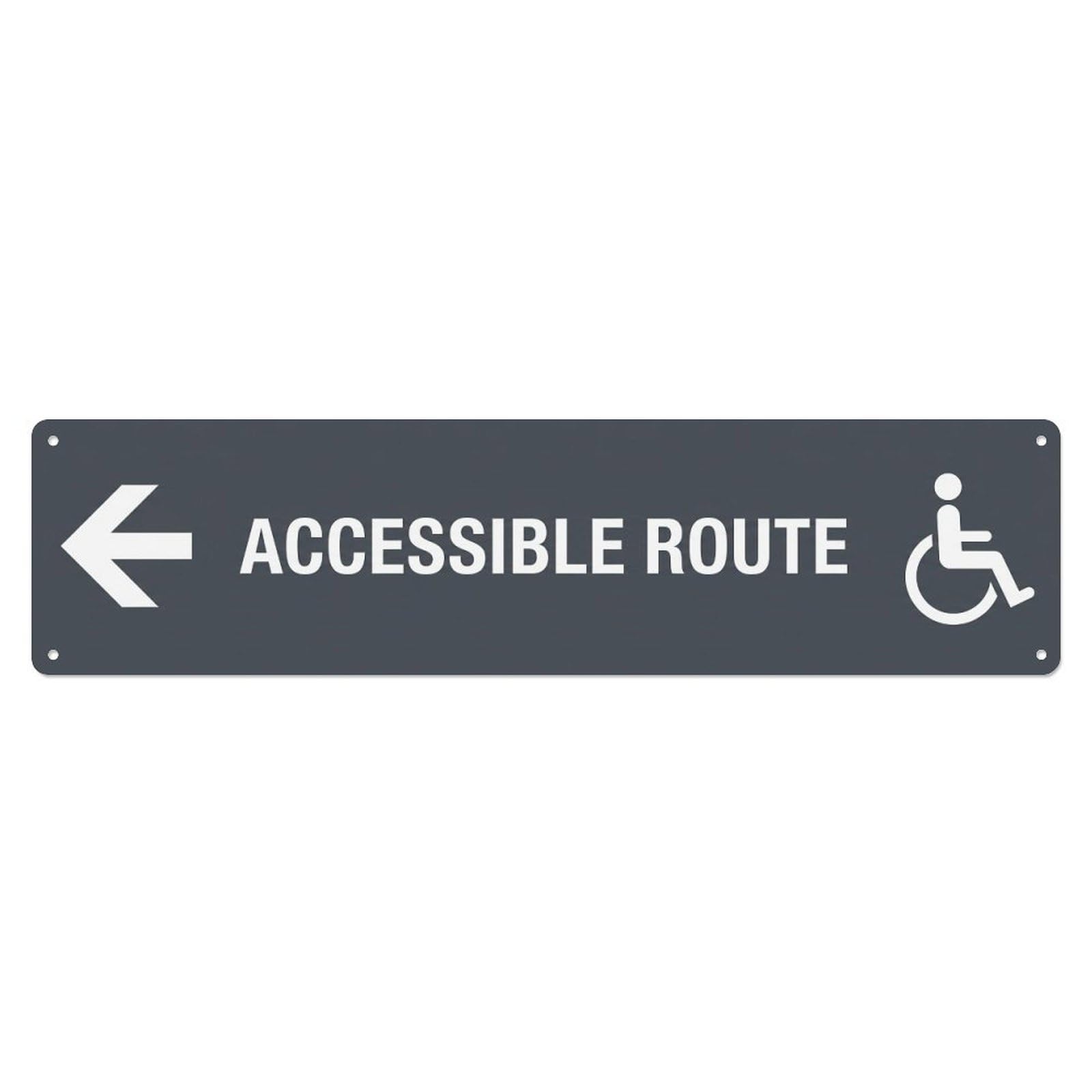 Okahys 4X16inch(10X40cm) Accessible Route Left Marker Metal Tin Sign