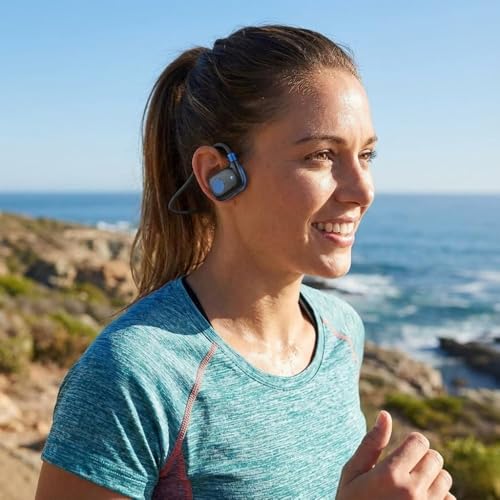 Image of Drumstone Open Ear Headset Wireless Bone Conduction Headphones Sports Earphones Running Cycling Workout Gym Exercise Bluetooth Connectivity Sweatproof Lightweight Comfortable Secure Fit Hands Free Set
