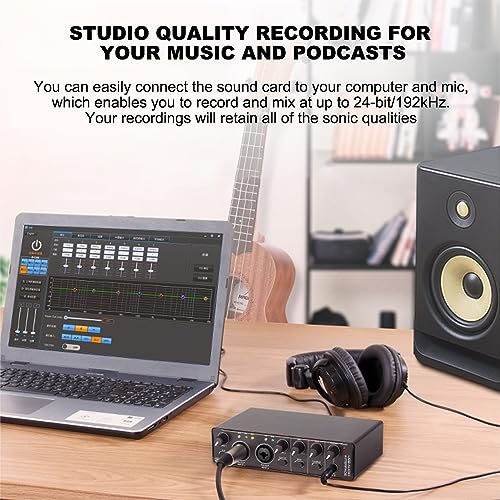 Interface audio USB HUIOP préamplificateur avec alimentation 48V pour carte son PC - 6