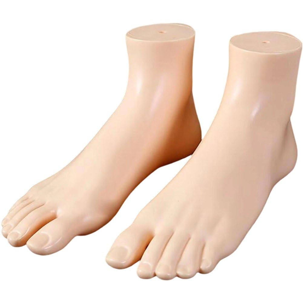 Mannequin de pied femme en lot de 2 pour présentation de chaussettes et bijoux