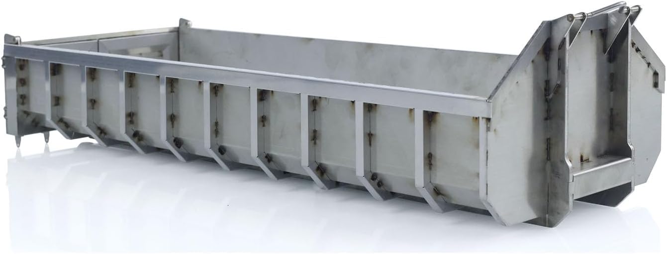 1/14 10x10 Metal Bucket for Hydraulic Remote Control Dumper Car 8x8 Tipper Truck for Adult Hobby(Unpainted)