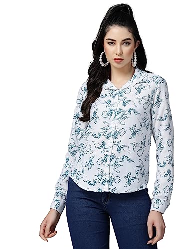 Image of OOMPH! Women's Cotton Regular Fit Floral Button Down Shirt