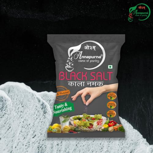 Image of Annapurna Black Salt (Kala Namak) 100g | Natural Mineral-Rich Kala Namak | Tangy Flavor | Ideal for Raita, Chaat & Salads | No Added Colors | Pack of 1