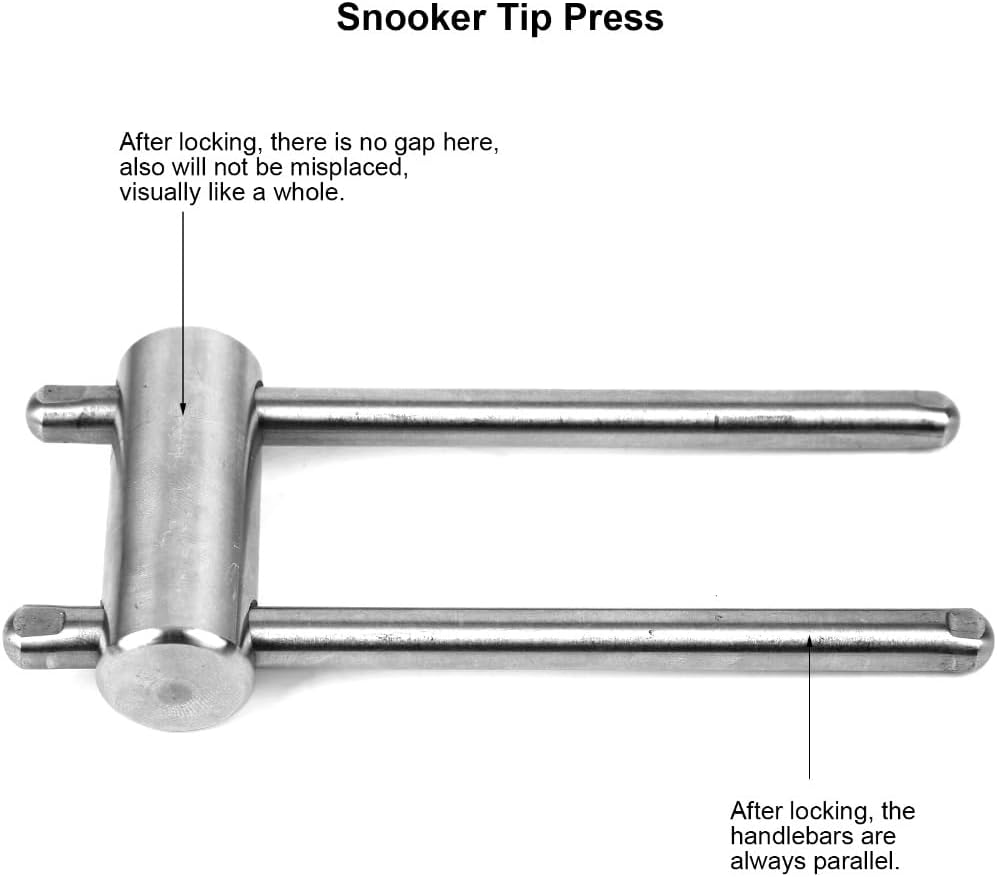 Steel Billiard Cue Tip Press Tool – 14mm Arc Shaper Billiard Cue Tip Presser Shaper Snooker Stick Tip Compressor for Round Snooker Cue Stick
