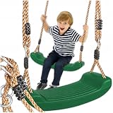 KRUMAD, altalena per bambini per interni ed esterni, altalena ergonomica per bambini, corde regolabili in altezza da 115–190 cm, portata fino a 35 kg, altalena da giardino resistente agli agenti