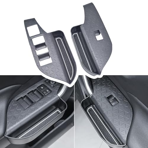 Treesiche Door Side Storage Organizer Compatible with 2019-2025 RAV4 Accessories, Front & Rear 4PCS Door Handle Insert Organizer Tray, TPE Phone Pockets Fit for RAV-4 Accessories by Treesiche - Used condition - US$14.56