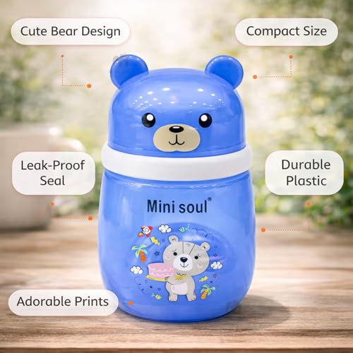 Image of Baby Powder Puff with Container Soft Feather Sponge Powder Applicator for Newborn & Infant Transparent Refillable Case Mess-Free, Leak-Proof, Baby-Safe Powder Puff for Kids Blue