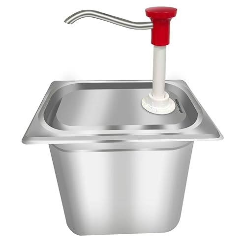 Sauce Pump Dispenser Stainless Steel Dispenser - Large Capacity Condiment