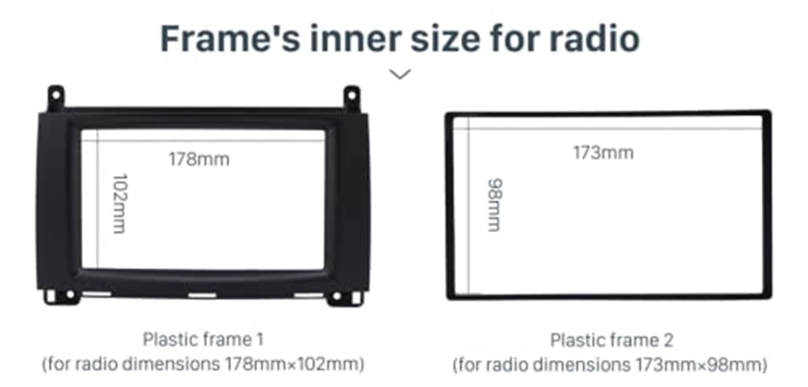 Cornice for autoradio radio 2 DIN, for classe AB per Vito Viano
