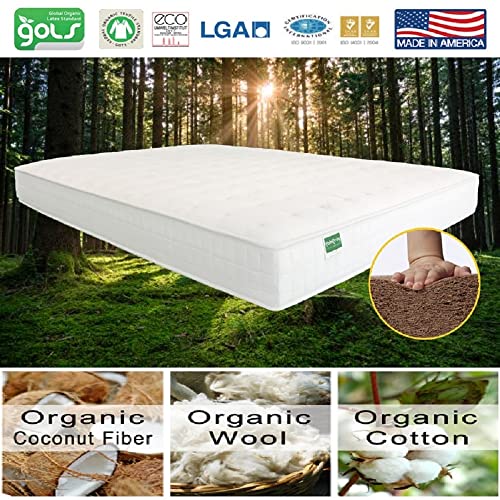 Natural Life Palmpring Cambay Twin Mattress - Organic Coconut Coir 8 Inch Extra Firm 1 Layer Comfortable Sleep Bed Dust Free thumb #2