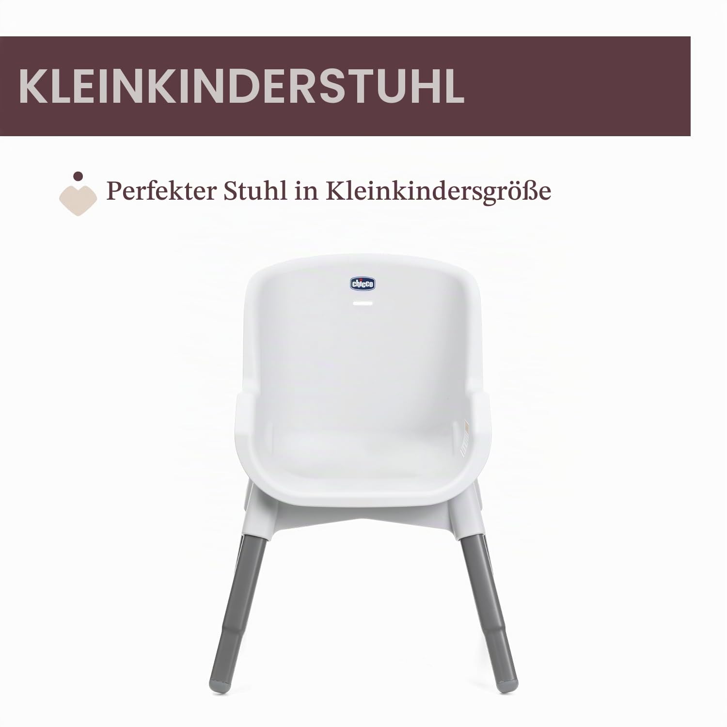 Chicco Zest Kinderhochstuhl für Babys ab 6 Monaten bis 40kg, Leichter Hochstuhl mit verstellbarer Höhe und abnehmbarem Tablett, 5-Punkt-Gürtel, wiegt nur 4,5 kg, Kompakt verstaubar, Modernes Design