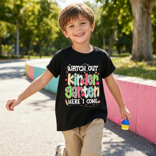 Image of Rollin Into Kindergarten Shirt Boys Girls First Day of Kindergarten T Shirts Little Kids Tee Top