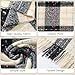 Trifabricy Womens Winter Scarf, Super Soft Luxurious Fashion Plaid Scarfs for Women, Warm Shawl Scarfs and Wraps, Long Blanket Scarf for Travel Office Winter Wedding Evening Dresses