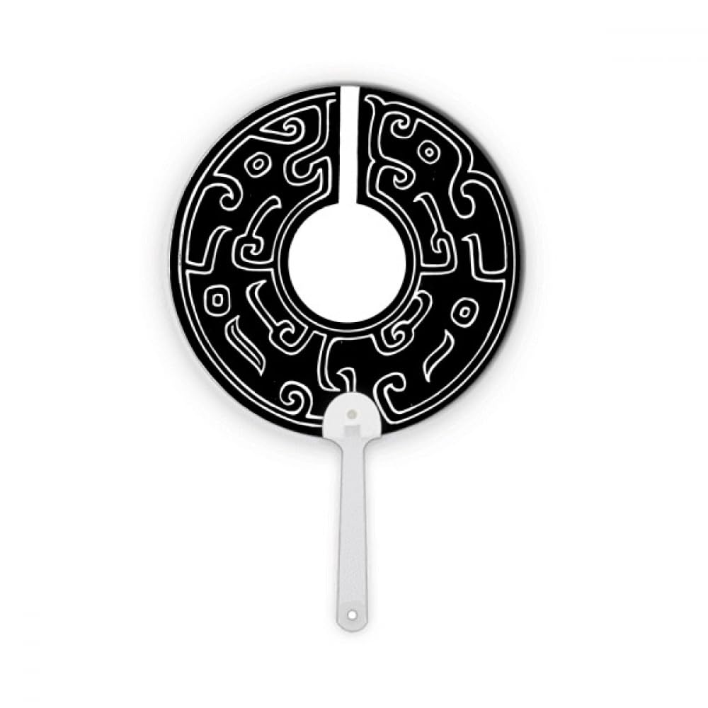 Ventilateur portatif style Royaumes Combattants, objet de décoration artisanale asiatique