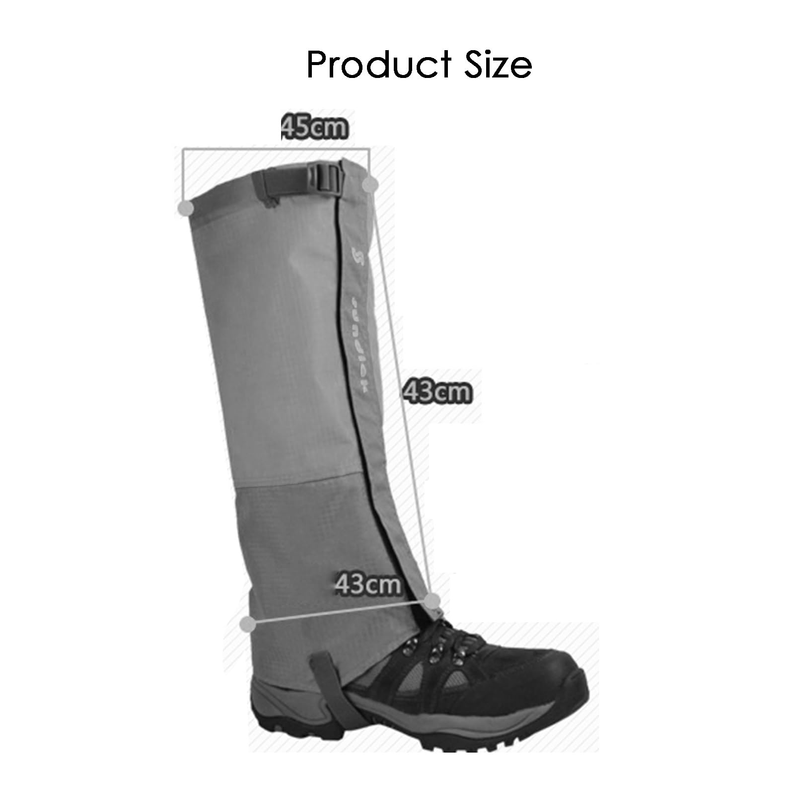 GCGC Polainas De Senderismo, Polainas Ligeras For Botas, Polainas De Estilo Largo, Accesorios De Senderismo, 1 Par, For Montaña, Nieve, Senderismo, Esquí, Caminatas, Escalada, Jardinería