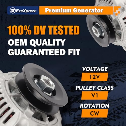 Image of Ezexpreze 2 Wire 12V 35 Amp Alternator 12180 12180NSE for Forklift 5FG-20 5FD-20 5FD-25 5FGL-20 with V1502 Engine & 4P / 4Y Engines 1986-2002 Vehicle Replacement Alternator 100211-1660