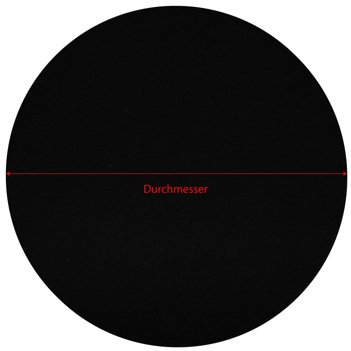 Schwarze Filztuchkreise - Ø3-60cm zum Basteln und Dekorieren. Einzeln oder als Set mit 10, 25, 50 oder 100 Stück erhältlich