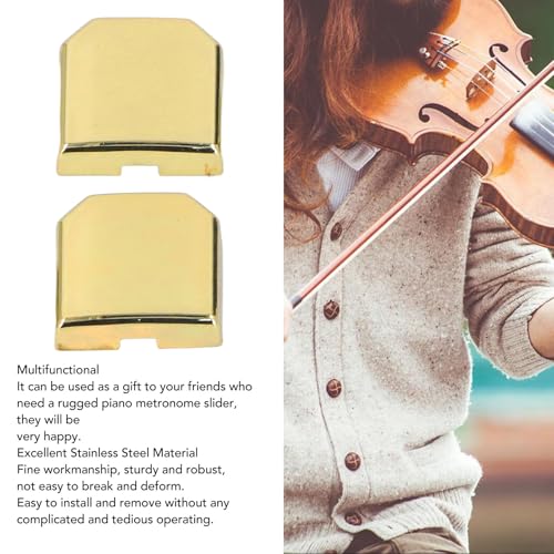 2PCS Metronome Knob Wired Metronome Accessories Piano Transparent Lid Sliding Block Piano Replacement Parts Suite Piano Accessories Keyboard Mechanical, Slider Stainless Steel