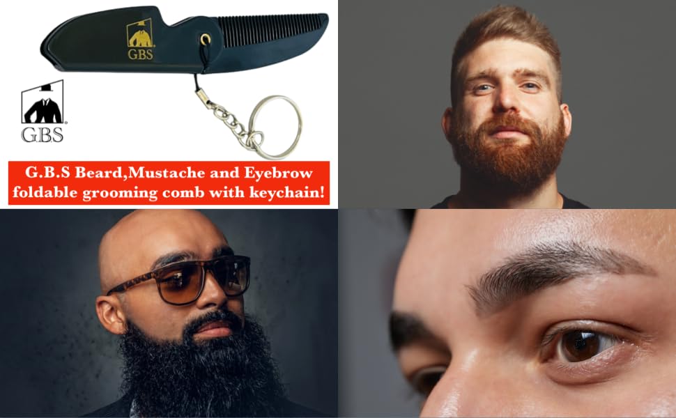 Peine plegable premium G.B.S para cabello y barba miniatura 6