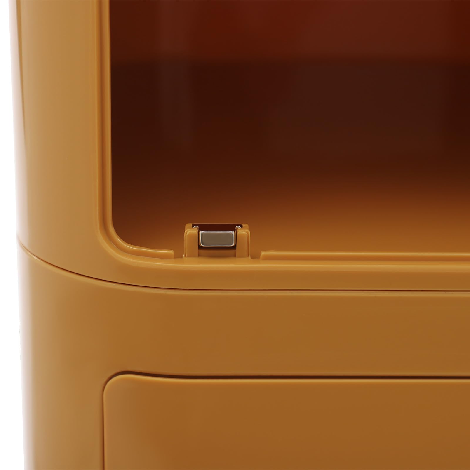 Cassettiera arrotolabile con 3 cassetti, armadietto sotto scrivania, armadietto da ufficio con ruote, per ufficio e casa (giallo zenzero)