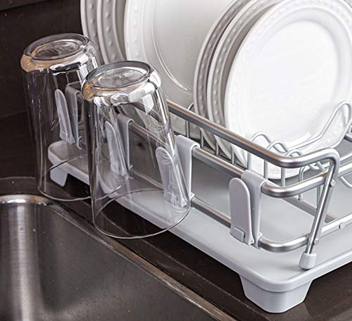 Real Home Innovations Designer Series Verona Single Tier Dish Rack, Extra Large, Satin Aluminum Gray #TOP5