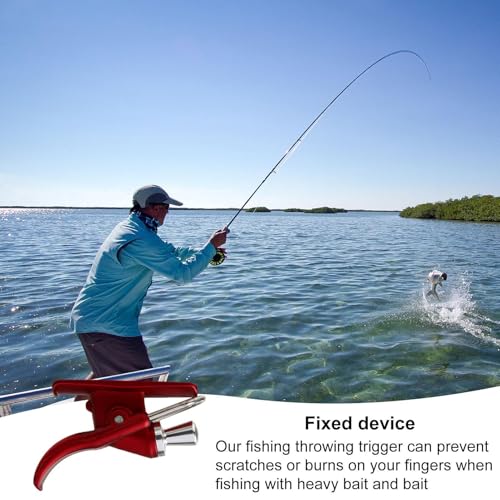 Gatillo de pesca con protector de dedo para lances de surfcasting potentes 2
