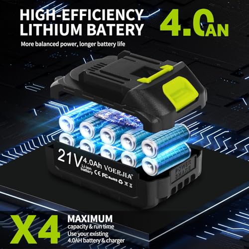 VOERJIA 16 Inch Brushless Cordless Chainsaw, Electric Chainsaw with 4 * 4000mAh Battery, 2200W Battery Chainsaws with Automatic Chain Lubricationr and Chain Brake for Chopping logs and Cutting Trees 6 VOERJIA 16 Inch Brushless Cordless Chainsaw, Electric Chainsaw with 4 * 4000mAh Battery, 2200W Battery Chainsaws with Automatic Chain Lubricationr and Chain Brake for Chopping logs and Cutting Trees - Image 6