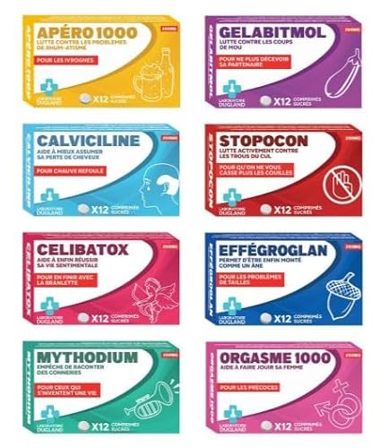Lot De 8 Boites De Pilules Miracles À Sucer Humoristique