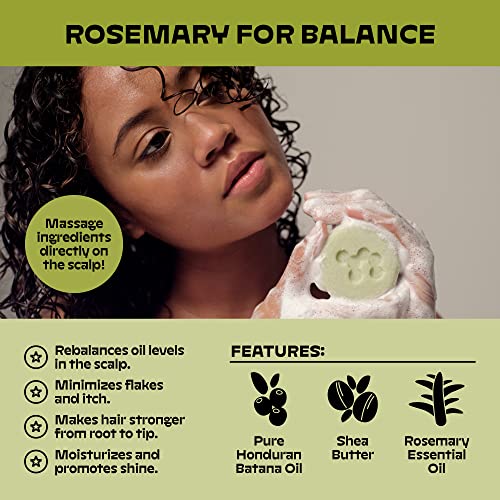 Nole Solid Shampoo And Conditioner Bar Set - Rosemary Mint For Dandruff And Balance, Mends Hair For Silky And Ready To Style Hair | Sustainable, 100% Plastic Free Packaging, Eco-Friendly | 5.12 Oz #TOP1