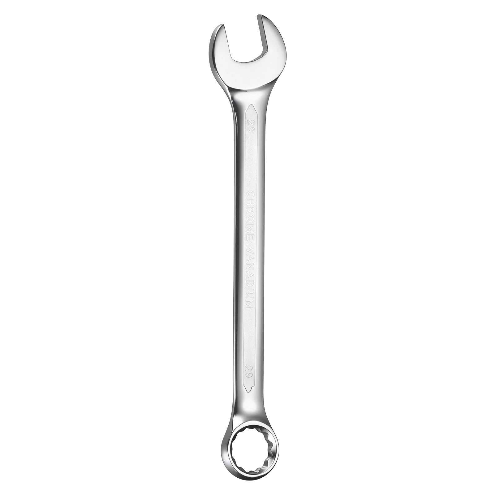 sourcing map Metric Combination Wrench 29mm Open End & 15-Degree Offset 12-Point Box End Chrome Vanadium Steel Industrial Grade Double Ended Wrenches Spanners Tools