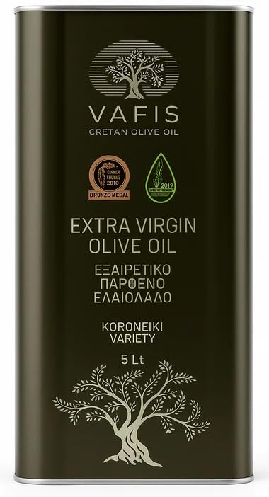 Vafis Kreta Olivenöl 5L Kanister – 100 % Koroneiki aus Griechenland – Frische Ernte Griechisches Öl, Orea Feinkost