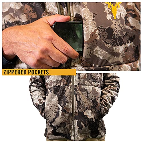 Image of HOT SHOT Men's Camo Softshell Jacket - Midweight, Fleece-Lined, Tactical Outdoor Hunting Apparel