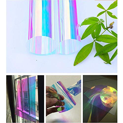 Hohofilm Chill Window Film 35.4"X78.7" Chameleon Color Rainbow Effect Window Glass Tint Self Adhesive Decorative Tint For Residential & Buildings Glass #TOP4