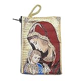 Tolle Geschenkidee DELL\'ARTE Religiosi Artikel, Rosenkranzhalter / Tasche Stoff 15 x 10 cm