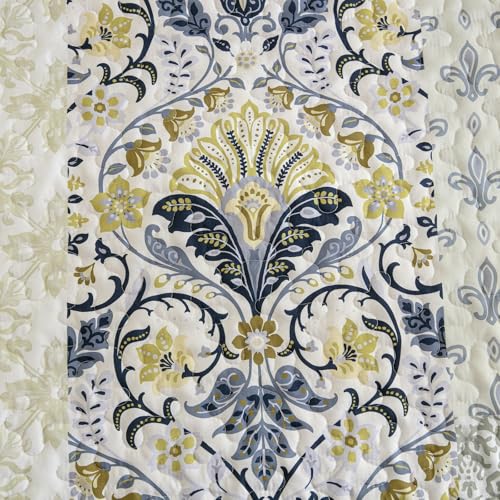 Juego de edredón bohemio Queen WONGS Bedding colcha de patchwork beige de microfibra para cama 8