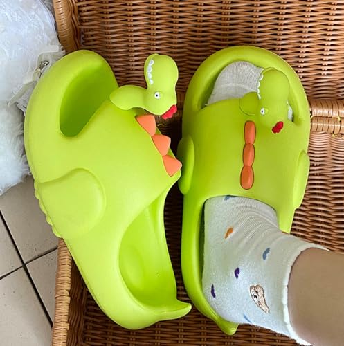 Funny Dinosaur Design Sandals Unique Women’s Platform Slippers Soft Open Toe Shower Bedroom Pool Beach Non-slip Shoes2