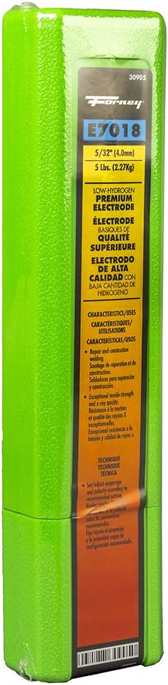 Forney 30905 E7018 Welding Rod, 5/32-Inch, 5-Pound