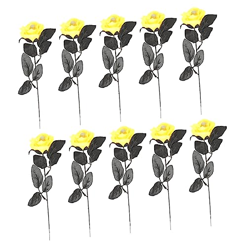 Roses artificielles avec crâne Halloween pour une ambiance fantasmagorique