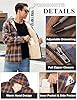 Xnova Mens Hoodies Fleece Lined Zip Up Hooded Sweatshirt Lumberjack Jackets Warm Sherpa Plaid Flannel Shirts with Pockets Winter Coats for Outdoor Work, Orange, XL #2