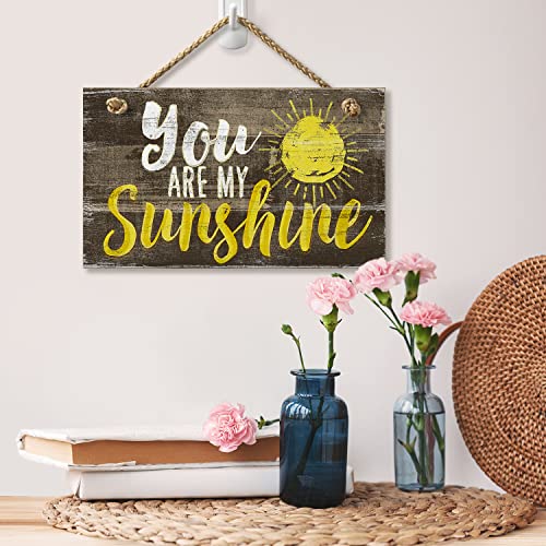 Highland Home "You Are My Sunshine" Decorative Hanging Wood Sign 9.5” X 5.75” Made In The Usa #TOP5
