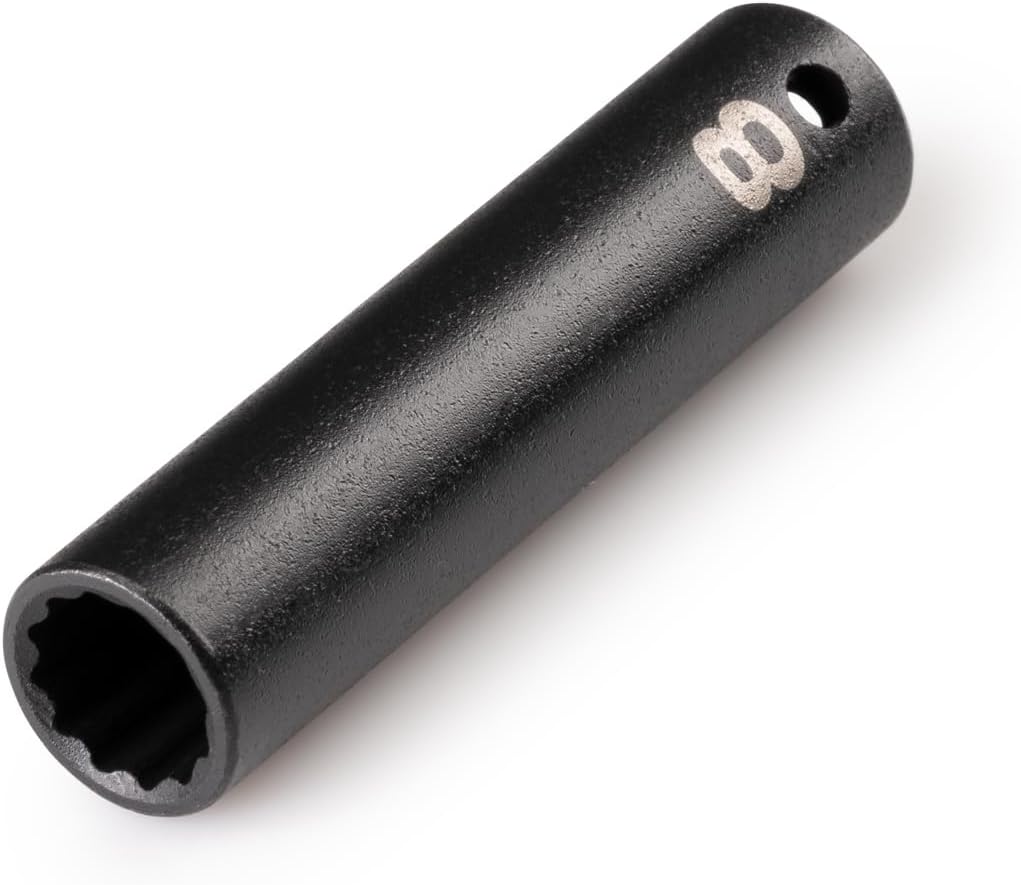 TEKTON 1/4 Inch Drive x 8 mm Deep 12-Point Impact Socket | SID03308