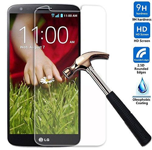 Ebestsale 2.5D Round Edge 0.3mm 9H Ultra Slim Nano Tempered Glass Screen Protector Film With Perfect Anti-scratch/Shatterproof/Fingerprint & water & oil resistant(For LG G2 D802)