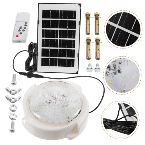 Lampe murale solaire avec télécommande et plafonnier étanche NUOBESTY