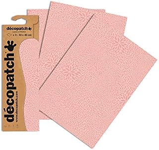 Décopatch - Ref C444O - White & Gold Cracked Effect Paper Pack - Each Sheet 30 x 40cm, Pack of 3 Paper Sheets - Best Used With Décopach Glue & Varnish, White & Gold