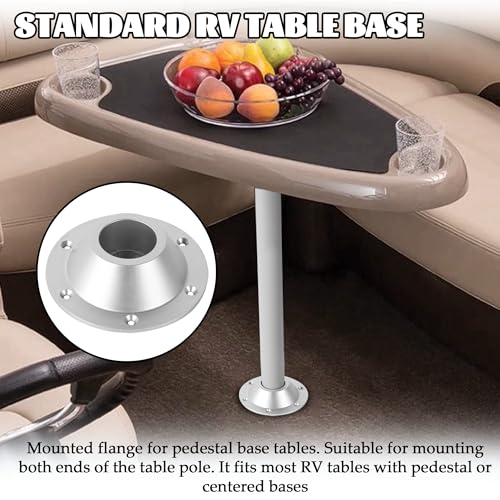 Snapklik.com : TonGass (2-Pack Silver RV Table Base (Standard Size ...